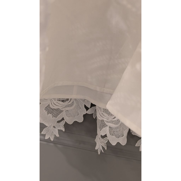 Women's Adelyn Rae White Lace Dress M - Picture 8 of 16